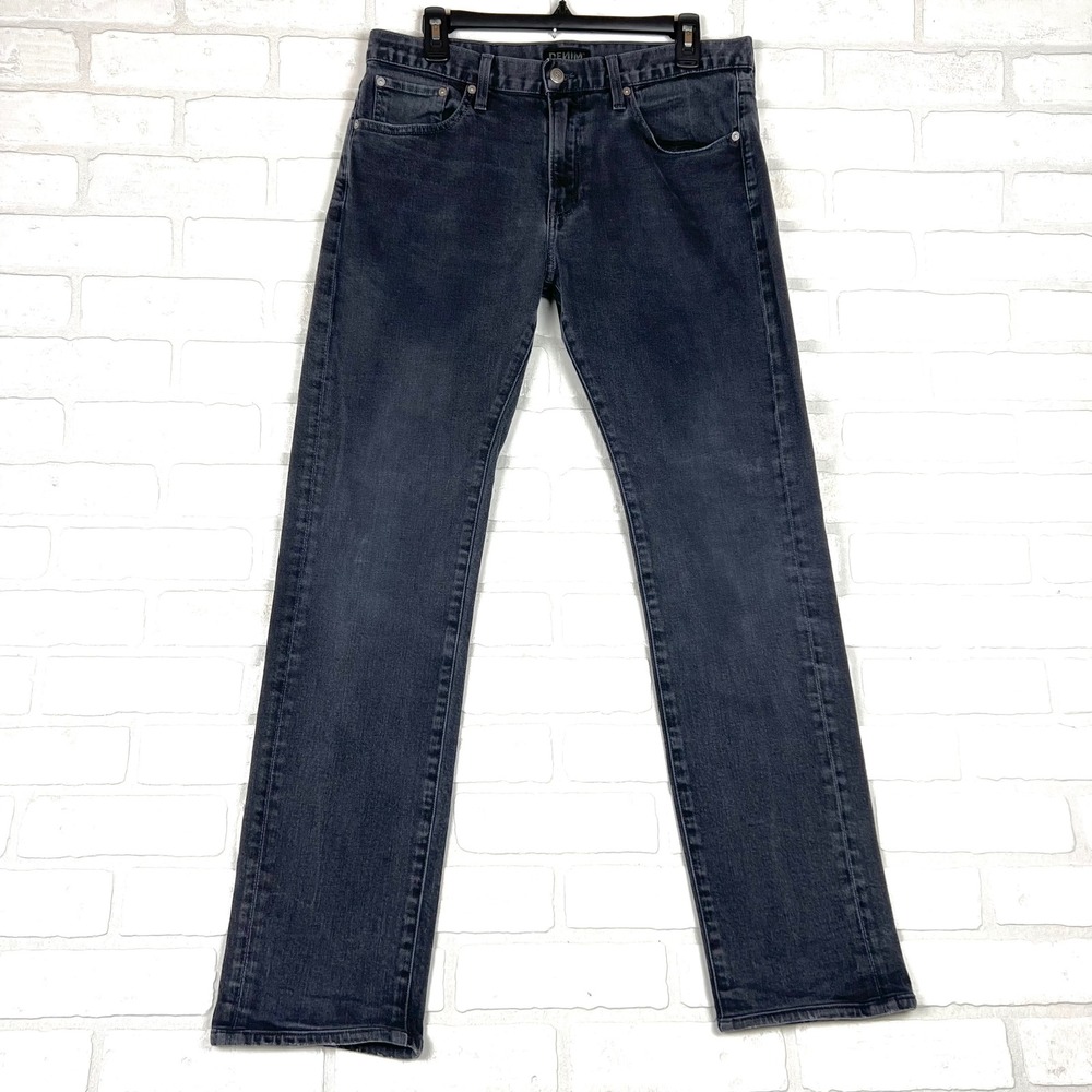 The Hunter Standard Slim Jeans Faded‎ Black Denim Mens 32